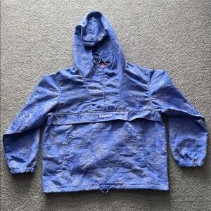 Supreme men’s' Blue Hooded Pullover Jacket
